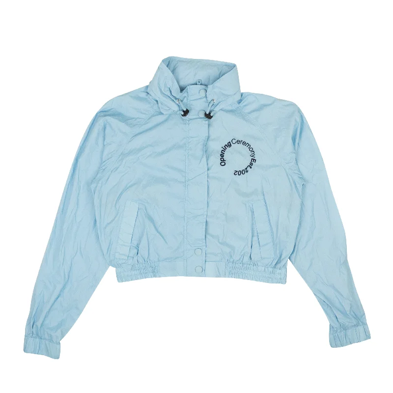 OPENING CEREMONY Blue Nylon Cropped Baby WindbreakerJacket