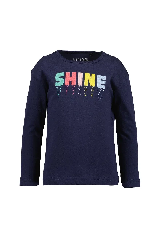 Blue Seven Girl Long Sleeve Top, Navy