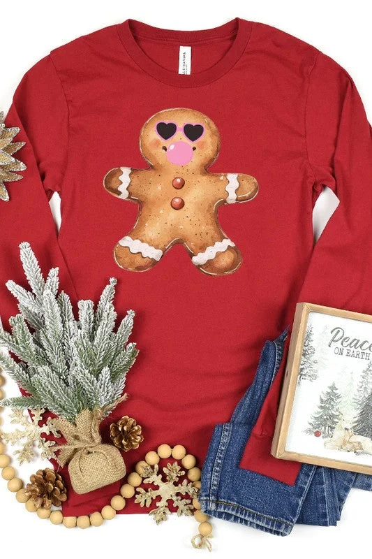 Christmas Cool Gingerbread Long Sleeve Top