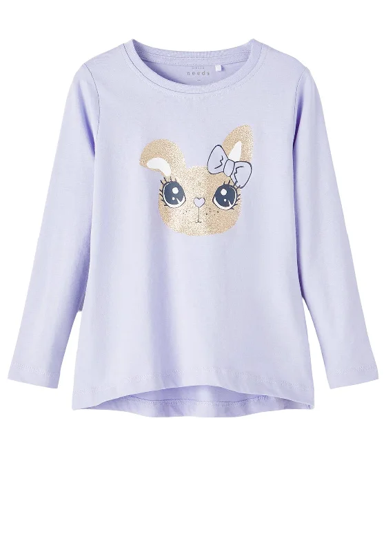 Name It Mini Girl Violet Long Sleeve Top, Cosmic Sky