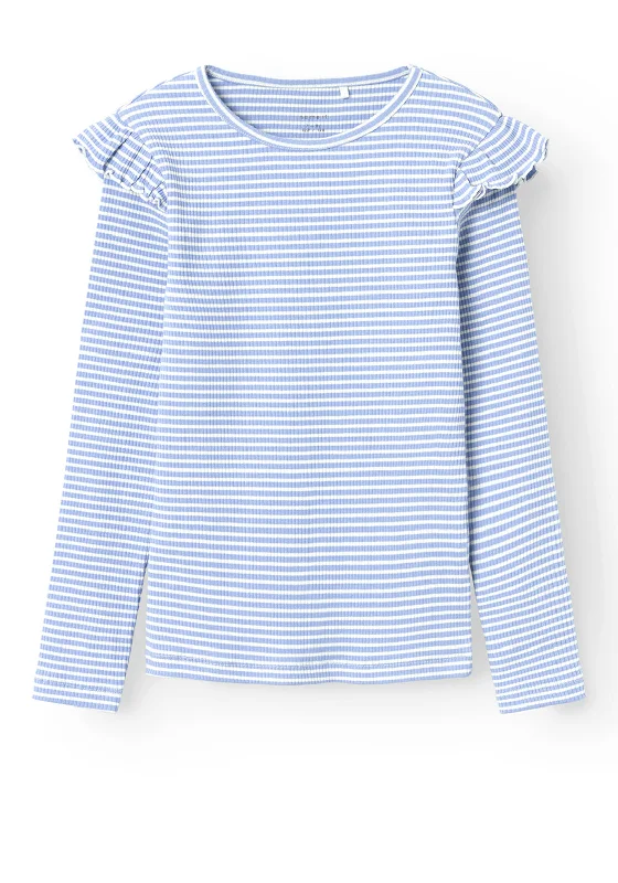 Name It Kid Girl Long Sleeve Stripe Top, Easter Egg