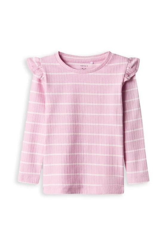 Name It Mini Girl Kianna Long Sleeve Top, Pastel Lavender