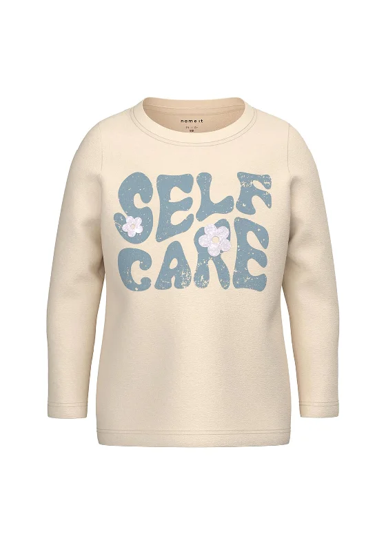 Name It Mini Girl Lotus Long Sleeve Top, Buttercream