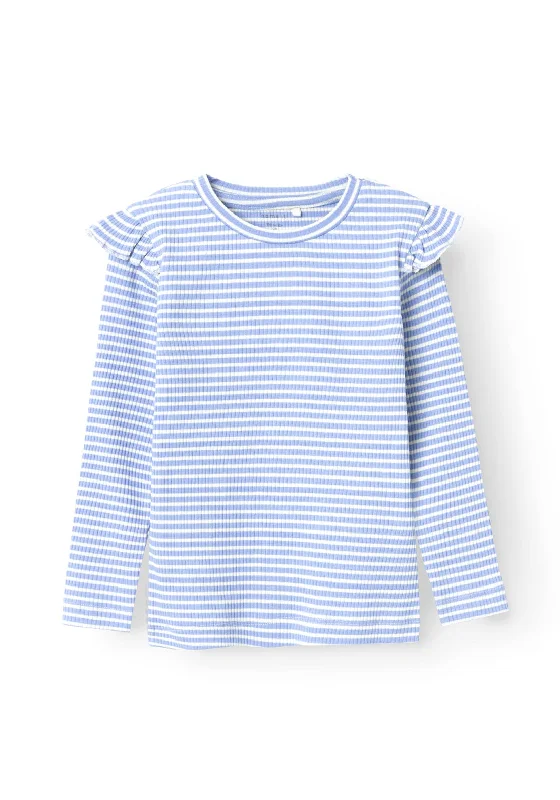 Name It Mini Girl Telilla Long Sleeve Stripe Top, Easter Egg