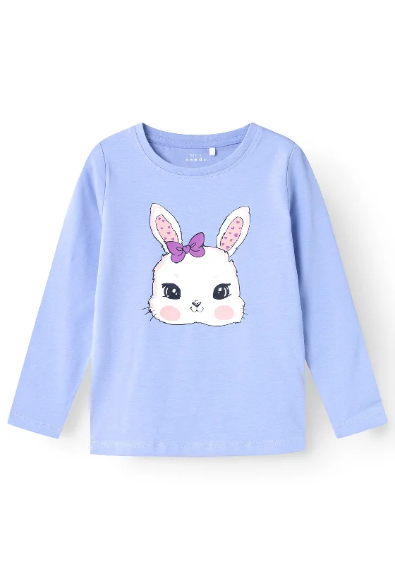 Name It Mini Girl Vix Long Sleeve Top, Easter Egg Bunny