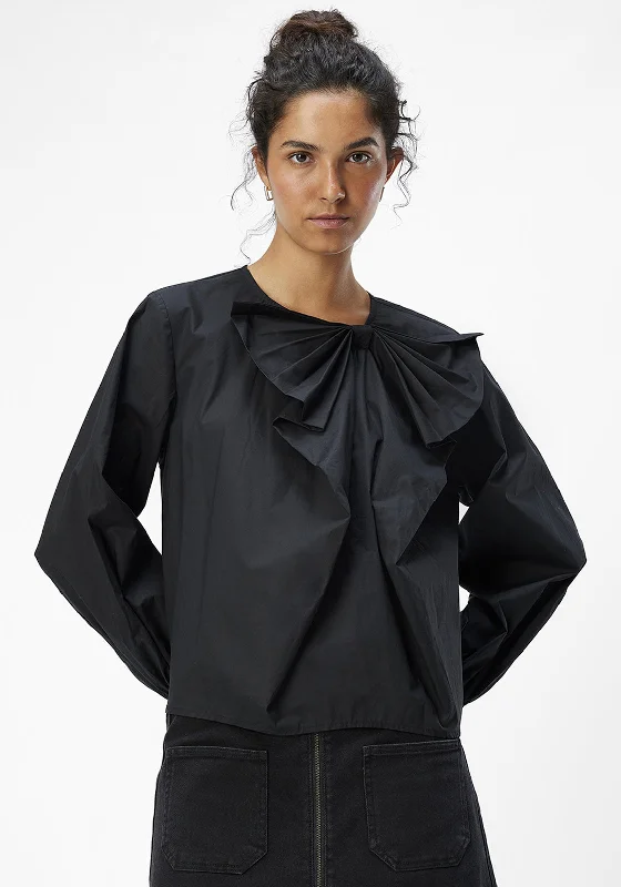 Object Giselle Long Sleeve Blouse, Black