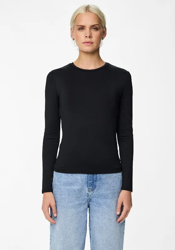 Pieces Fylla Jersey Long Sleeve Top, Black