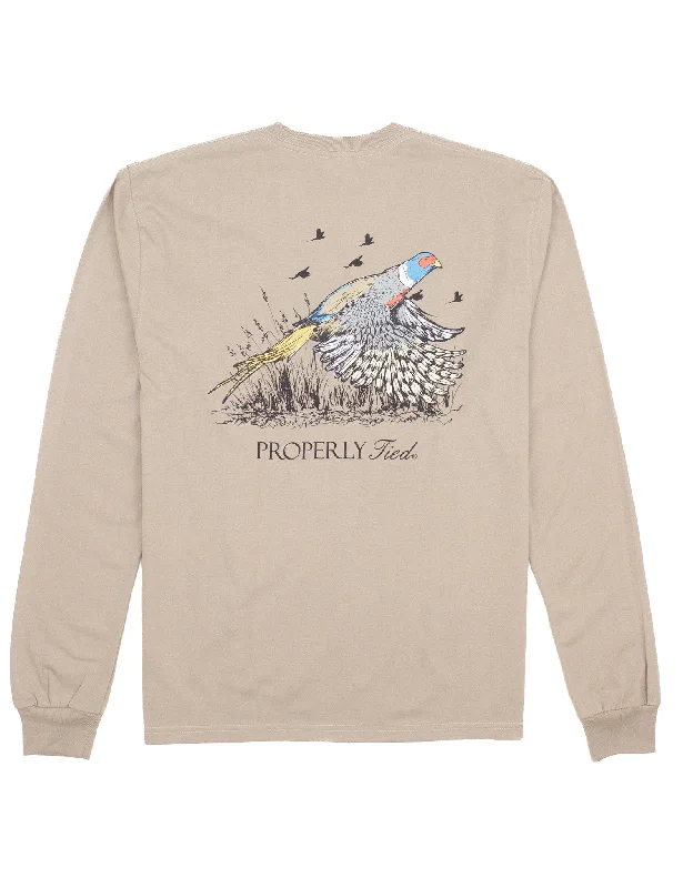 Pheasant Long Sleeve Tee (Sand)