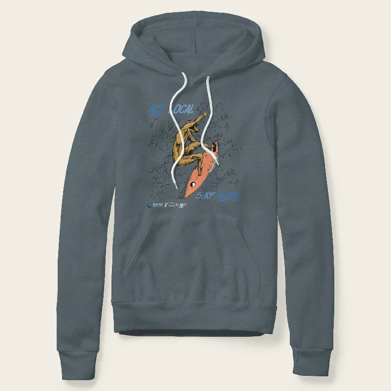 Act Local, Surf Global Hoodie - Slate