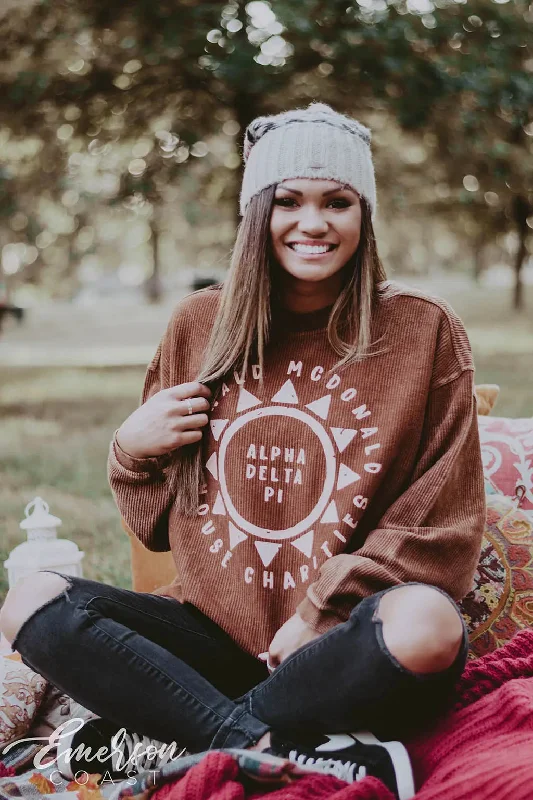 Alpha Delta Pi Philanthropy Corduroy Crewneck