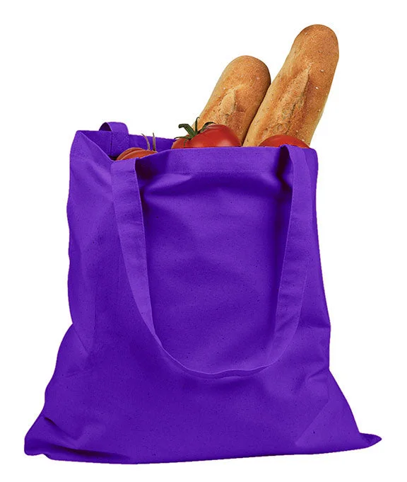 BE007 - BAGedge 6 oz. Canvas Promo Tote Bag | Purple