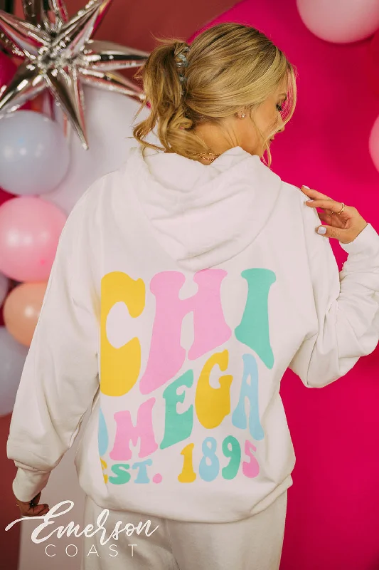 Chi Omega Colorful PR Hoodie