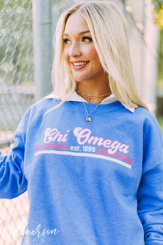 Chi Omega Royal Blue Sweatshirt