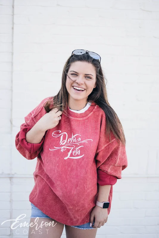 Delta Zeta Corduroy Sweatshirt