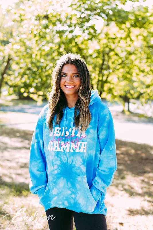 DG Blue Tie Dye Detailed PR Hoodie