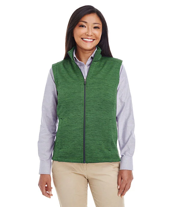 DG797W - Devon & Jones Ladies Newbury Mélange Fleece Vest | Forest Heather