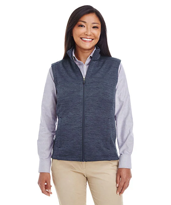 DG797W - Devon & Jones Ladies Newbury Mélange Fleece Vest | Navy Heather