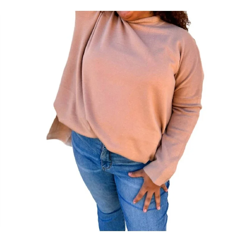 Entro - Allie Mock Neck Long Sleeve Top (Plus)