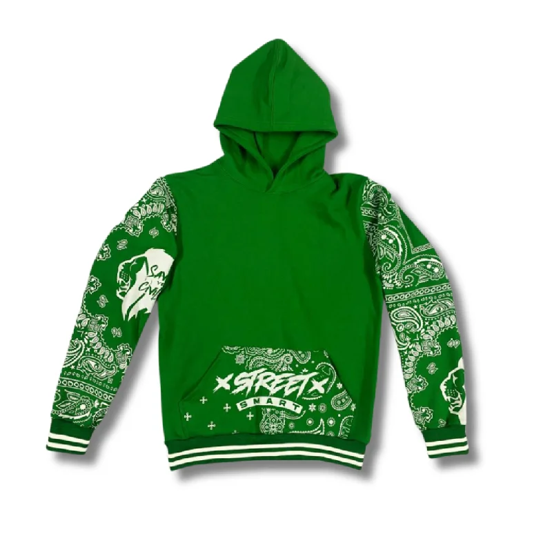 PAISLEY HOODIE-  GREEN