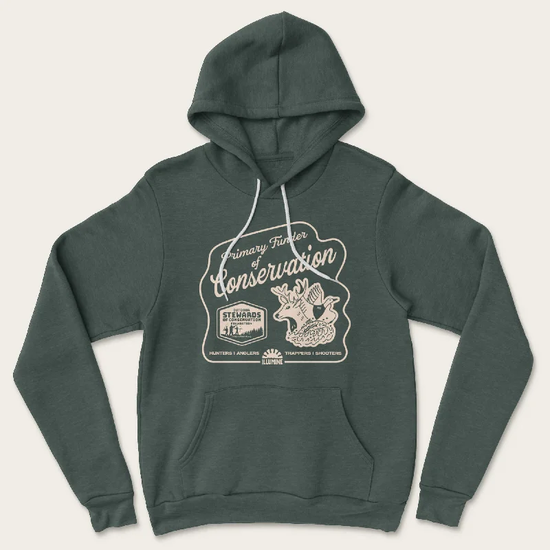 Primary Funder of Conservation Hoodie - Heather Forest