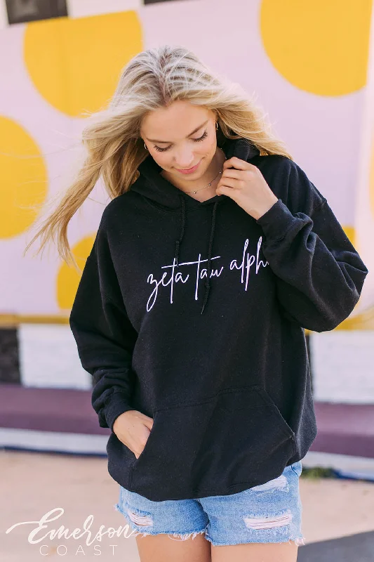 Zeta Tau Alpha Black PR Hoodie